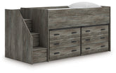 Warmstead Furniture - Ashley Furniture - Frandern Twin Loft Bed with Drawer Storage - Twin Loft Bed with Drawer Storage / Warm Gray - B4480B26